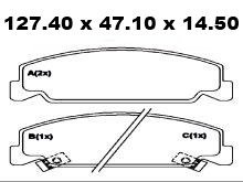 PASTILHA FREIO HONDA DT 91/96 AKEBONO *  CIVIC