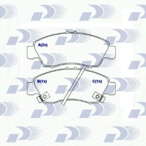 PASTILHA FREIO HONDA DT SIST. AKEBONO  CIVIC / FIT / JAZZ / LOGO