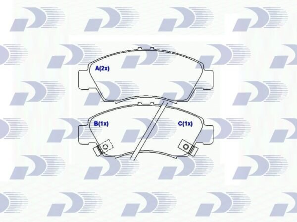 PASTILHA FREIO HONDA DT SIST. AKEBONO <br> CIVIC / FIT / JAZZ / LOGO