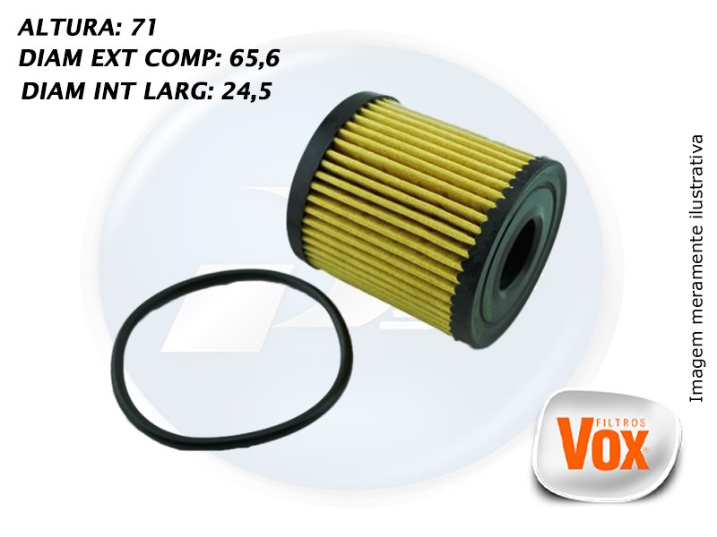 FILTRO OLEO CT/PG REFIL S/BICO <br> AIRCROSS / BERLINGO / C3 / C4 / 206 / 207 /