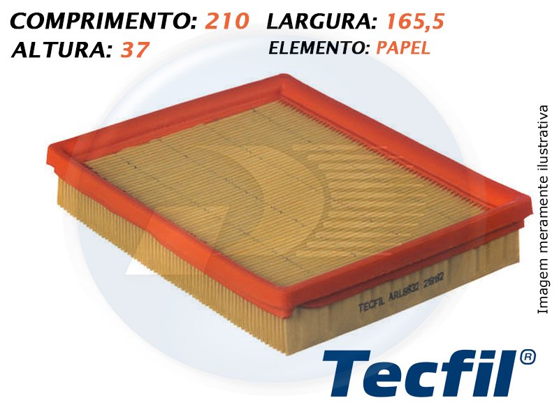 FILTRO AR GM 1.0/1.4/1.6 RETANGULAR  AGILE / CLASSIC / CORSA / MONTANA / TIG