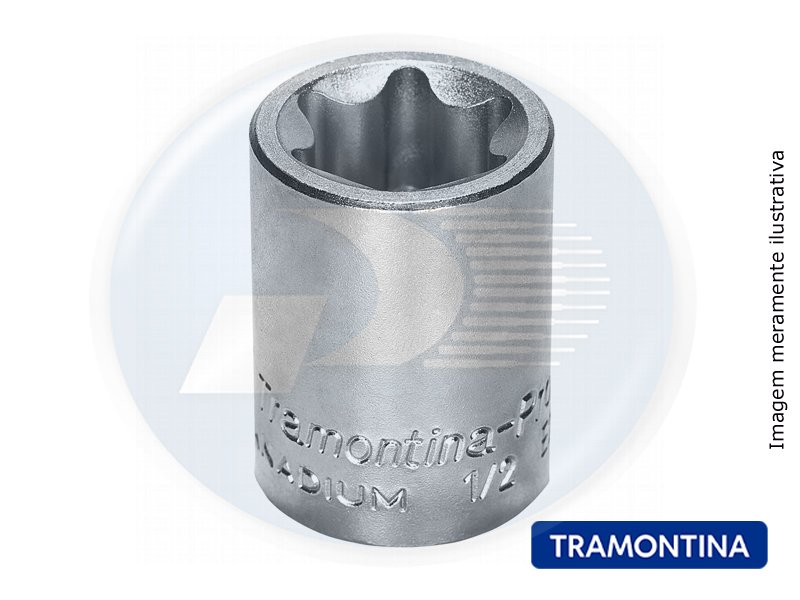 SOQUETE ENCAIXE 1/2 PONTA TRAXIX FEMEA E10 <br> SOQUETE ENCAIXE 1 / 2. PONTA TRA