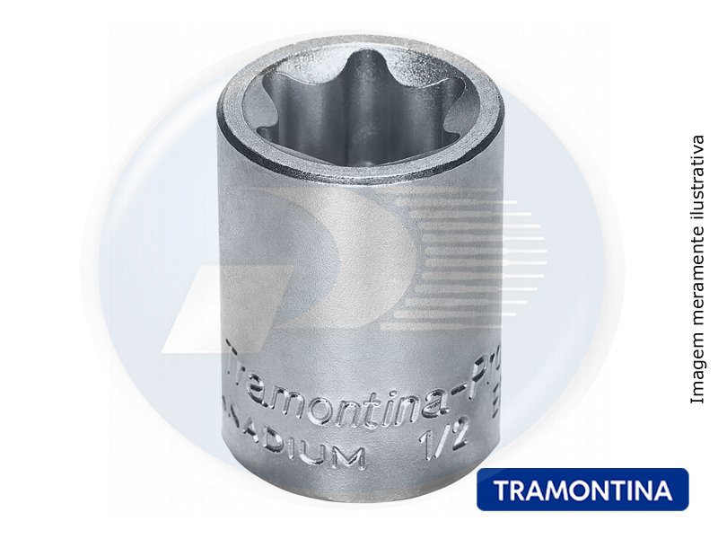 SOQUETE ENCAIXE 1/2 PONTA TRAXIX FEMEA E12 <br> SOQUETE ENCAIXE 1 / 2. PONTA TRA