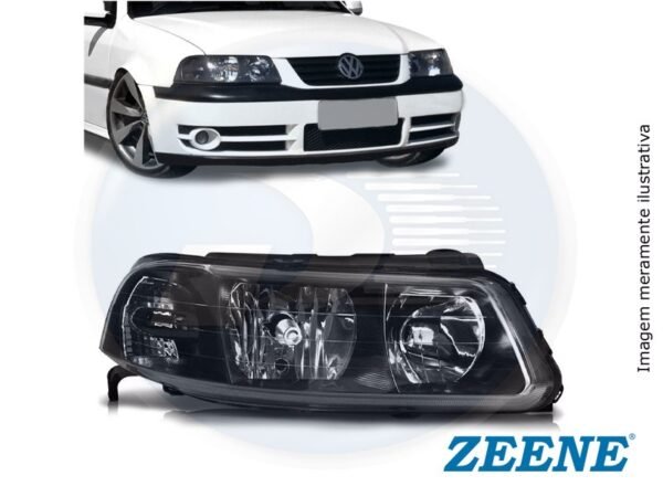 FAROL VW LD MASCARA NEGRA <br> GOL / PARATI / SAVEIRO - 0724703