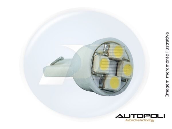 LAMPADA LED ESMAGADA 12V 4LED <br> LAMPADA LED UNIVERSAL 12V ESMAGADA HI POWER 1
