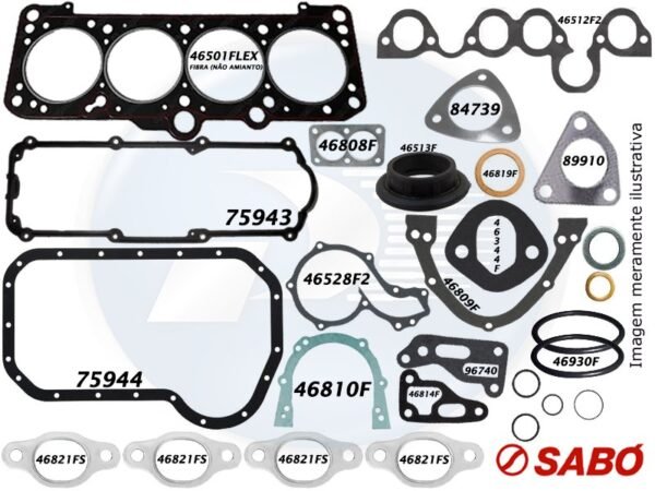 JUNTA MOTOR VW FIBRA <br> GOL / LOGUS / PARATI / POINTER / SANTANA / VOYAGE / BE