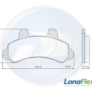 PASTILHA FREIO GM / FORD  A20 / BONANZA / C20 / D20 / SILVERADO / VERANEIO /