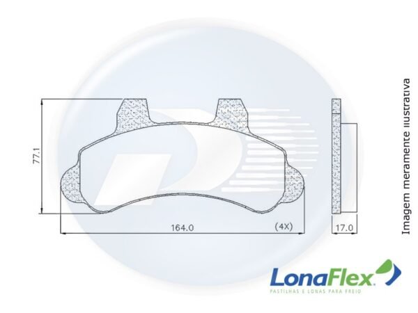 PASTILHA FREIO GM / FORD <br> A20 / BONANZA / C20 / D20 / SILVERADO / VERANEIO /