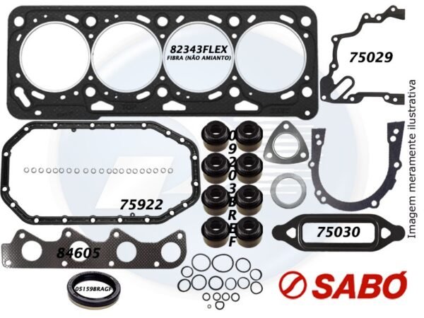 JUNTA MOTOR VW CABECOTE FIBRA C/RET <br> CROSSFOX / FOX / GOL / GOLF / POLO / SP