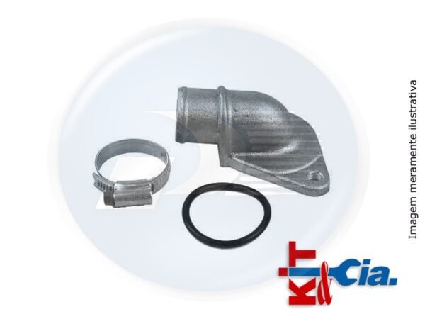 CONEXAO BOMBA AGUA FIAT ALUMINIO C/ABRACADEIRA     <br> PALIO