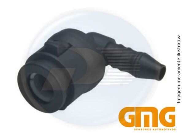 CONECTOR 90? 5/16" X 5/16" PRETO <br> IMPORTADO XML - 1049833