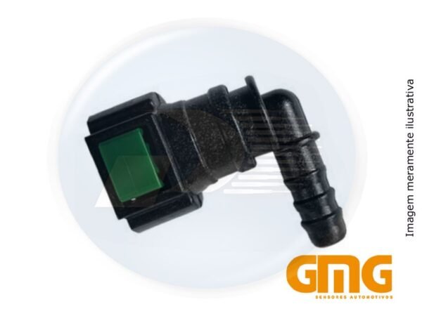 CONECTOR P/FILTRO COMBUSTIVEL 90? 3/8" X 5/16"     <br> CONECTOR PARA FILTRO COM